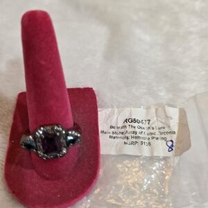 Ocean's Lure Purple and Silver Ring